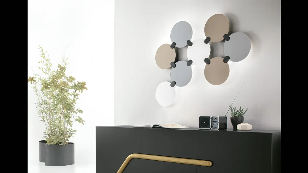 Specchio Atomo composto da 8 specchi con raccordo in metallo di Target Point