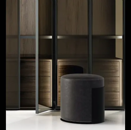Pouf cilindrico Bellini in ecopelle di SantaLucia