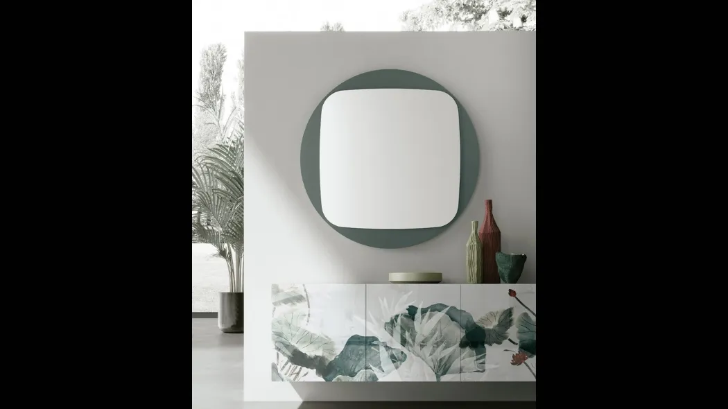 Specchio Space con cornice in vetro di Target Point
