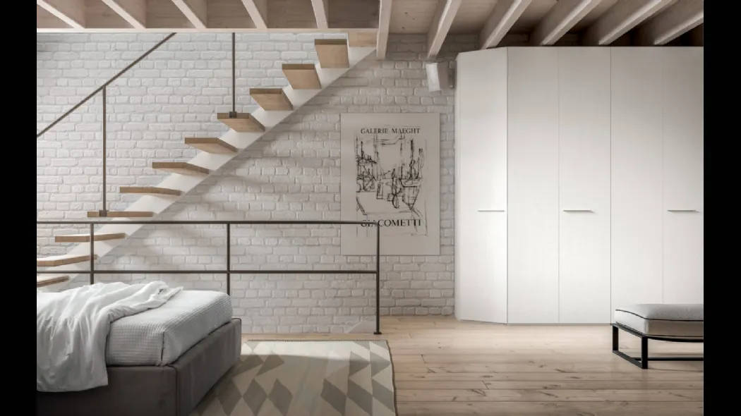 Armadio Easy 43 Bianco Wood di Trentanove