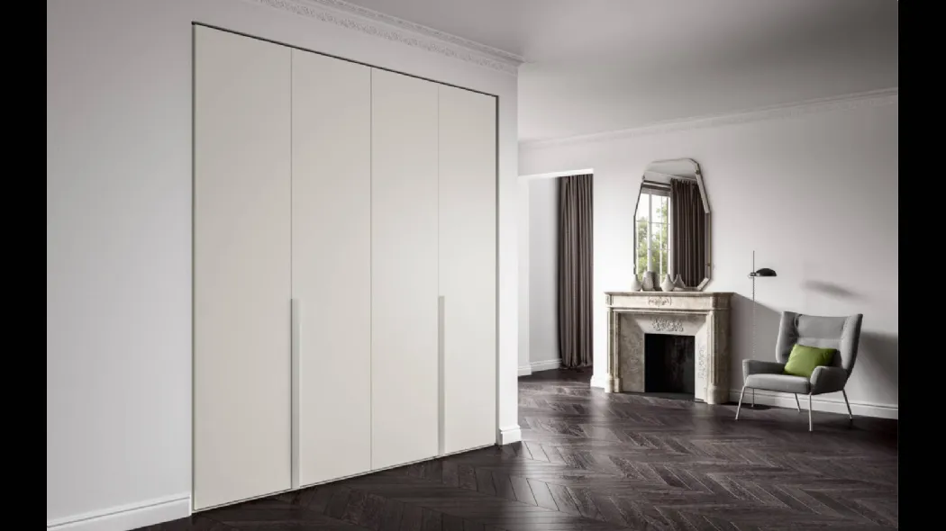 Armadio con ante battenti Power 33 laccato Grigio di Trentanove