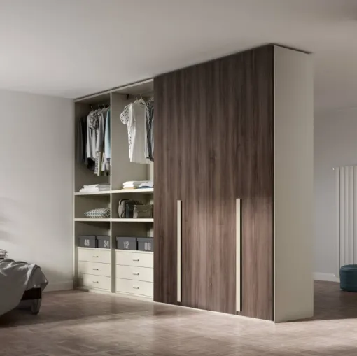 Armadio con ante battenti Power 34 Rovere Cotto e Corda di Trentanove