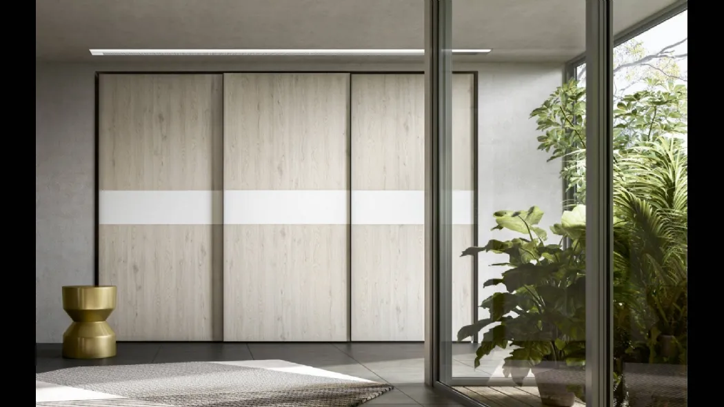 Armadio Power 05 in melaminico Rovere Chiaro di Trentanove