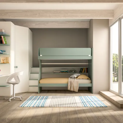 Camera con letto a castello e scrivania Room 164 di Zg Mobili
