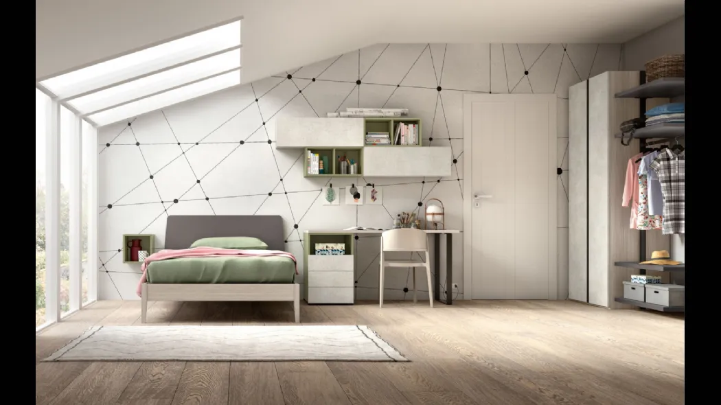 Cameretta moderna per ragazzi Room 110 di Zg Mobili