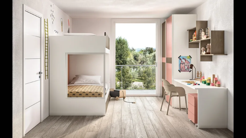 Cameretta con letti a castello 215 di Zg Mobili