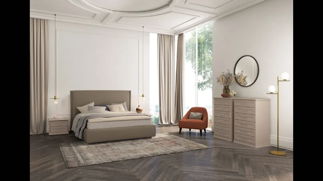 Letto in tessuto imbottito Arcadia Norma di Colombini Casa