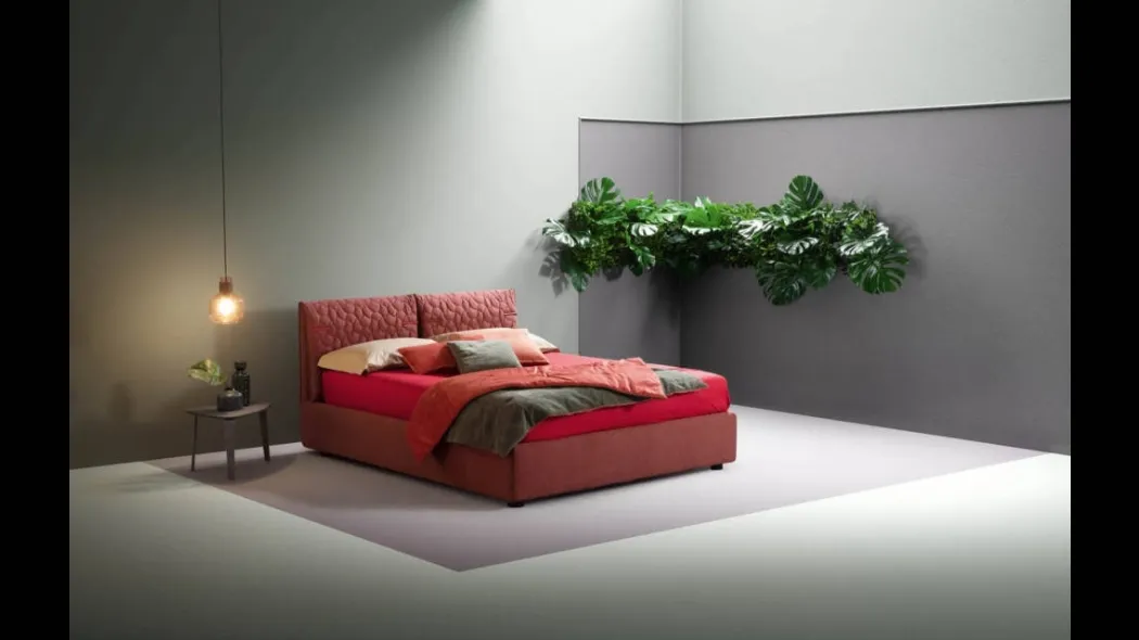 Letto in tessuto trapuntato e imbottito Spin di Bside