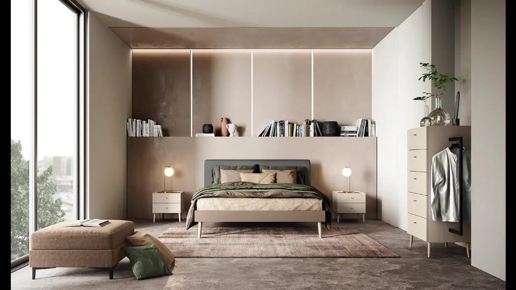 Letto con testiera Golf Cosy di Colombini Casa