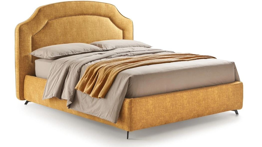 Letto Hermes in tessuto imbottito di Hoppla