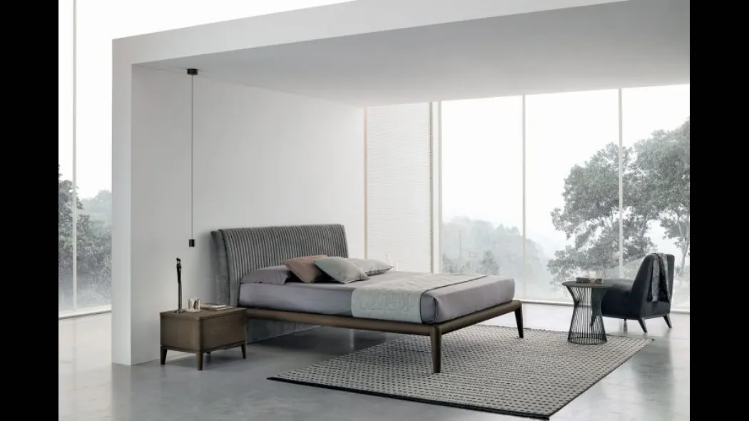 Letto con testiera in econabuk Marlena di Tomasella