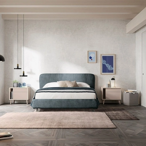 Letto in tessuto imbottito Reverso di Colombini Casa