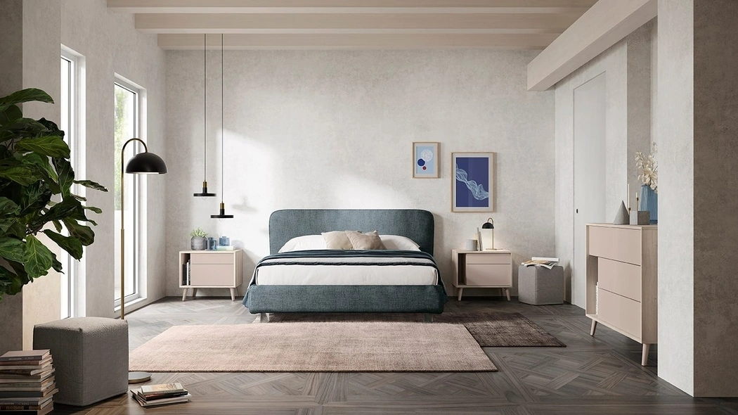 Letto in tessuto imbottito Reverso di Colombini Casa