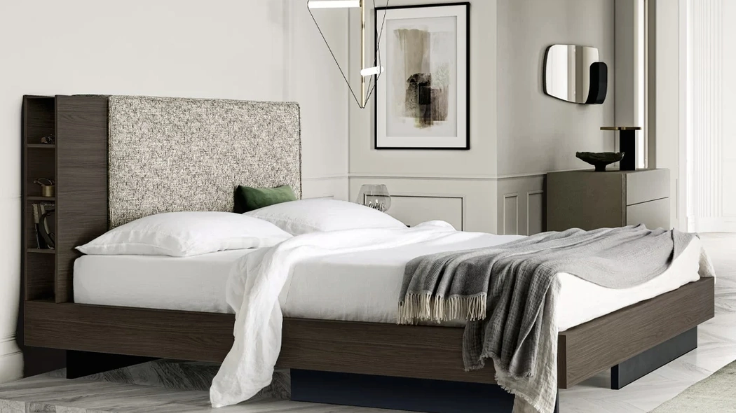 Letto in melaminico e tessuto Plinio di SantaLucia