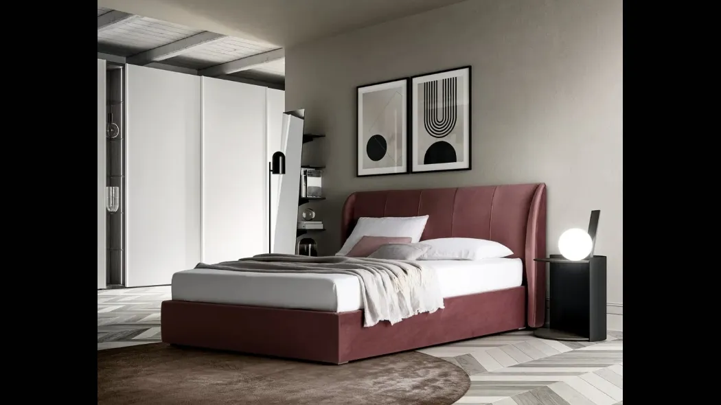 Letto in tessuto con box contenitore Scirocco di SantaLucia