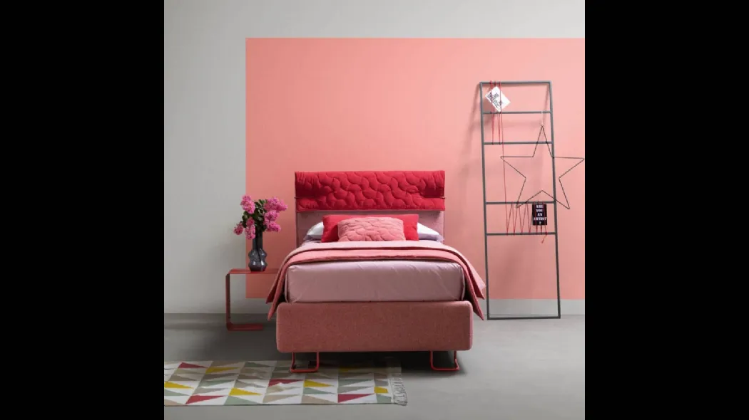 Letto singolo con testiera reversibile Clip di Bside