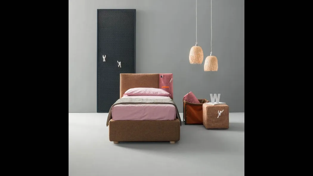 Letto singolo con contenitore Rift di Bside