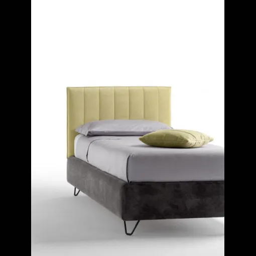 Letto singolo imbottito Twist di Bside