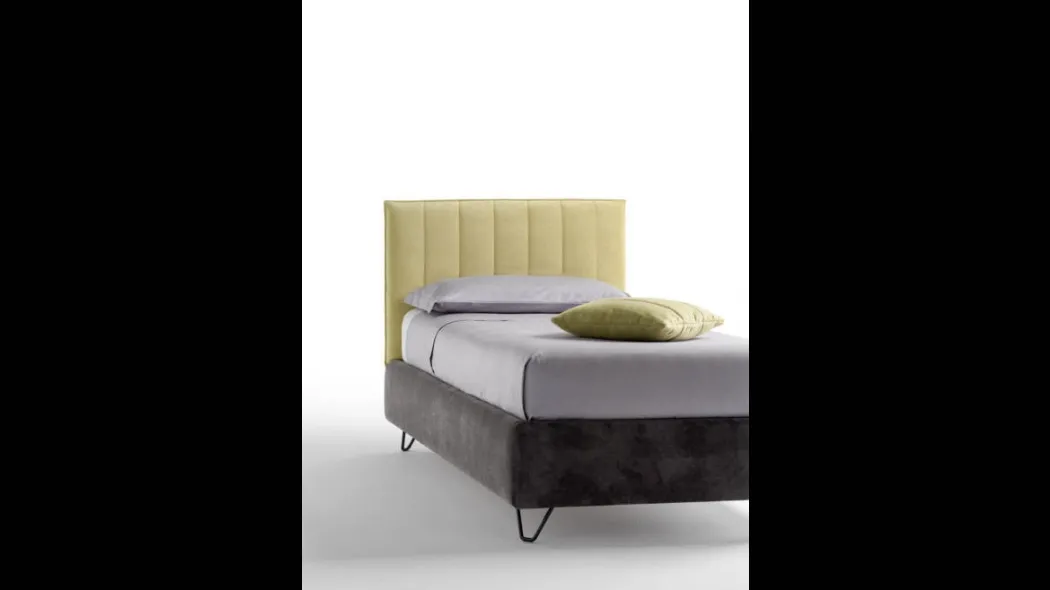 Letto singolo imbottito Twist di Bside