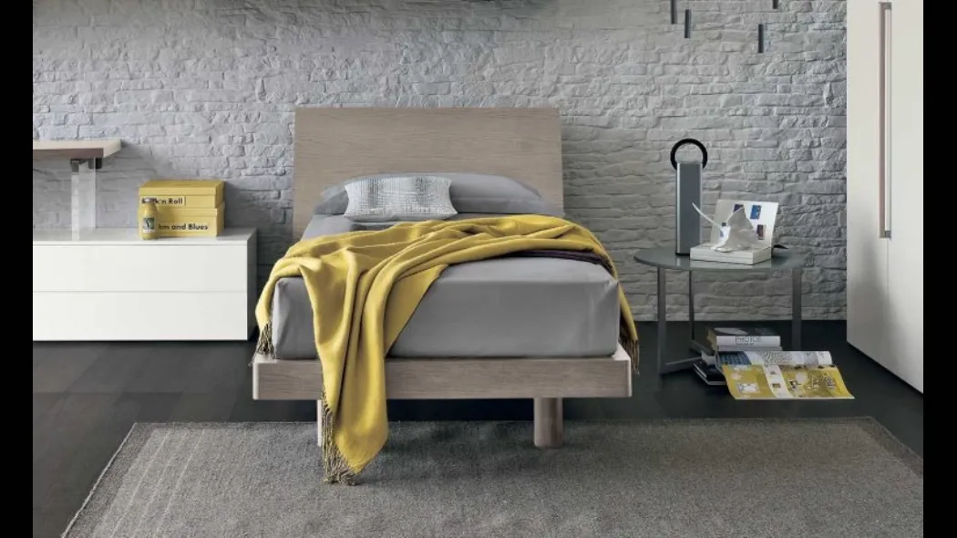 Letto singolo con testiera Clio di Tomasella