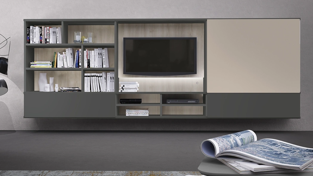 Libreria componibile sospesa Infinity L24 di Colombini Casa