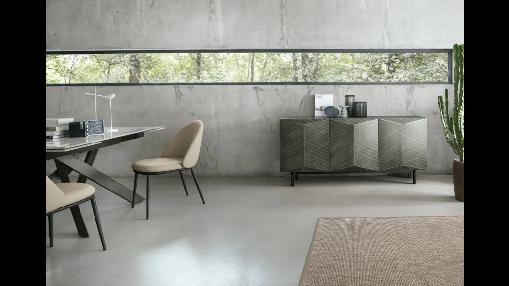 Madia Dalia 180 in laccato spazzolato di Target Point