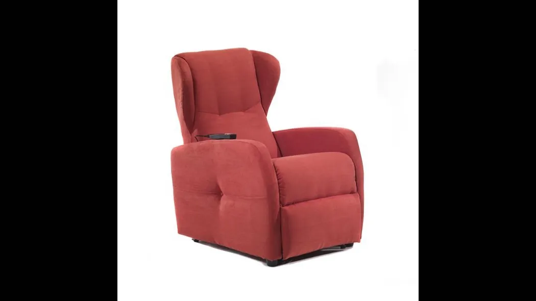 Poltrona relax reclinabile con alzapersona in tessuto Ginger di Hoppla