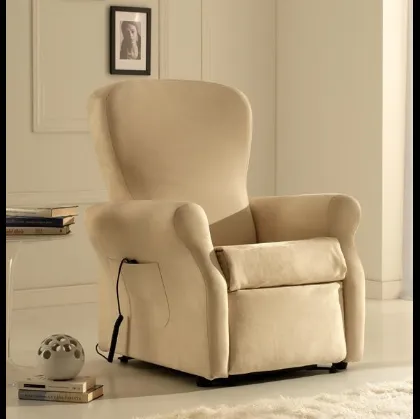 Poltrona in tessuto disponibile anche con ruote Relax di Hoppla