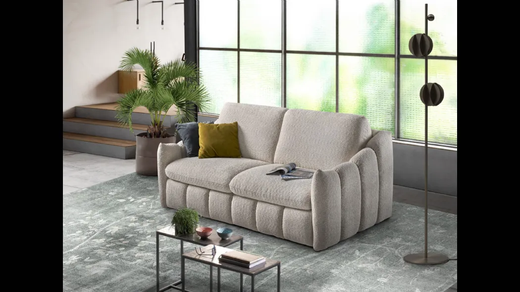 Divano Letto lineare in tessuto Bon Bon de Il Benessere