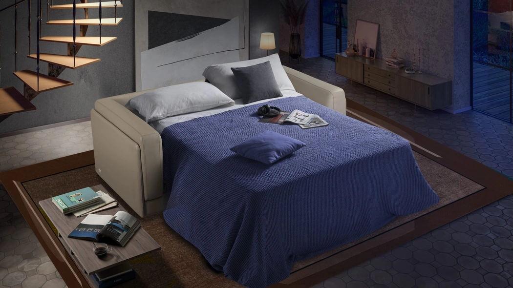 Divano Letto in pelle Massimo de Il Benessere