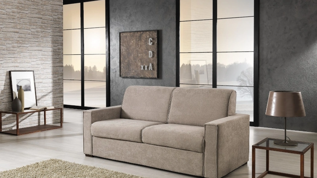 Divano Letto in tessuto con bordi in contrasto Vesuvio di Hoppla