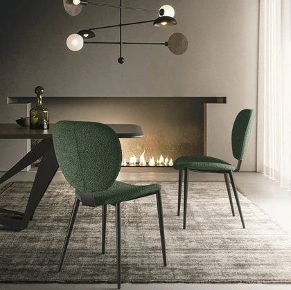 Sedia in tessuto imbottito Petra di Sedit