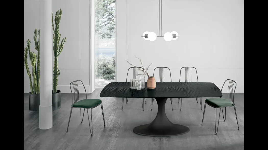 Tavolo Calice con top in vetro Target Point