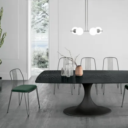 Tavolo Calice con top in vetro Target Point
