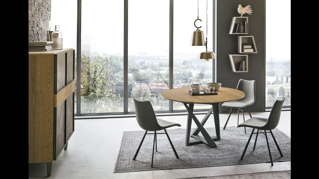 Tavolo rotondo Cronos Wood di Target Point