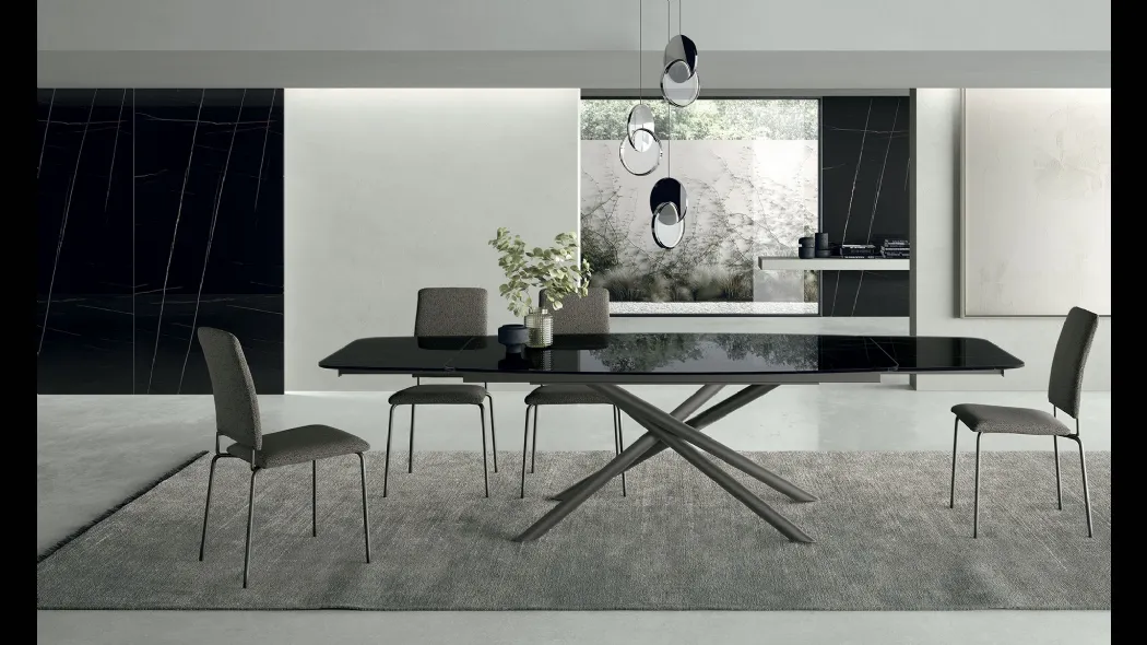 Tavolo allungabile Glamour in Glass Decor di Sedit