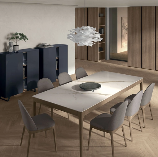 Tavolo Savoy in gres e legno di Tomasella