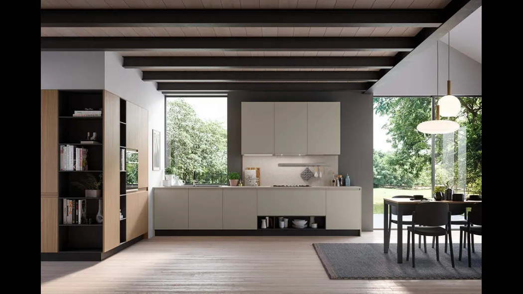 Cucina Moderna ad angolo Fly Composizione 05 di Prima Cucine