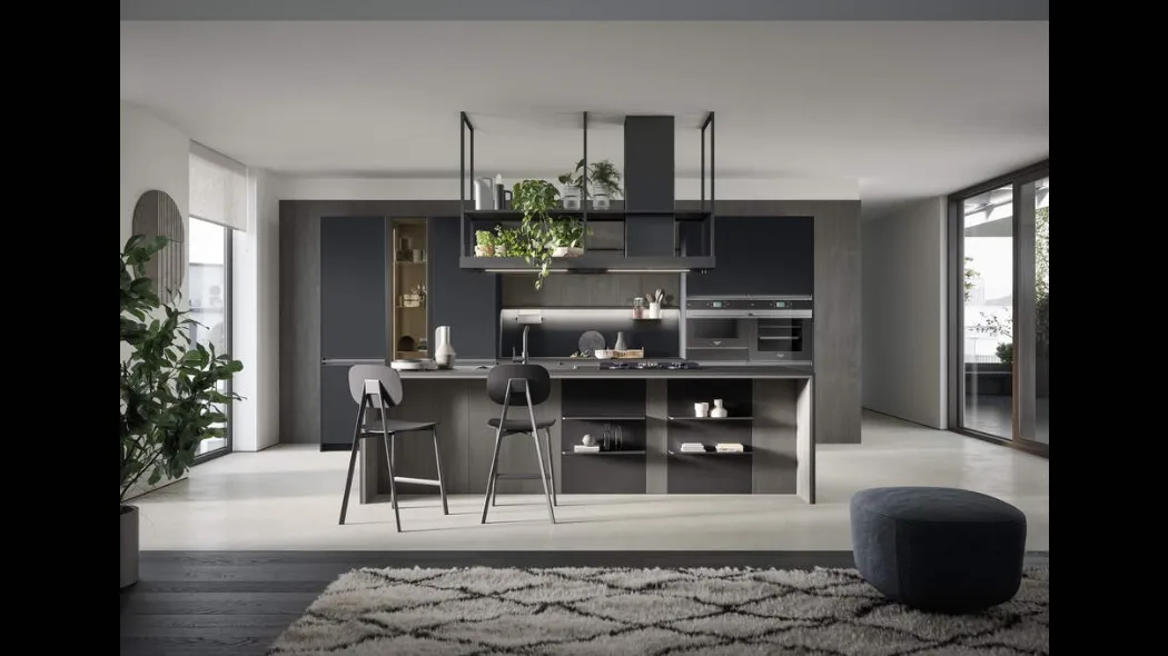 Cucina Moderna con isola Hera Composizione 06 di Prima Cucine