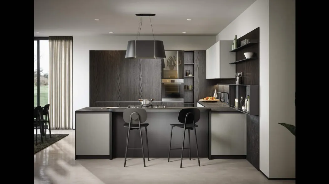 Cucina Moderna con penisola Zoe Composizione 04 di Prima Cucine