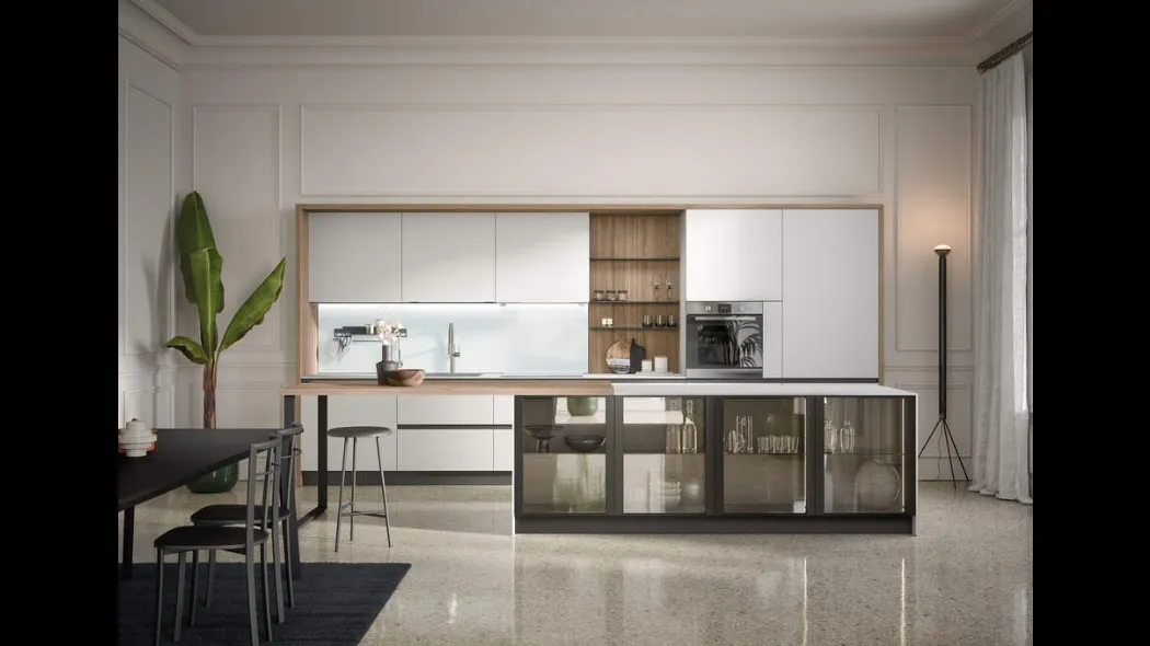 Cucina Moderna con isola Zoe Composizione 05 di Prima Cucine